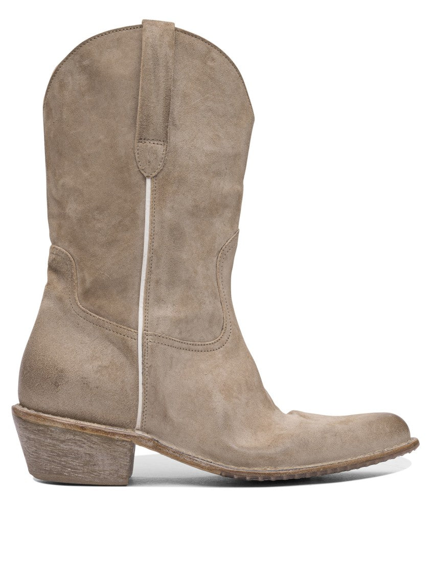 Moma Ankle Boots With Distressed Calf Leather