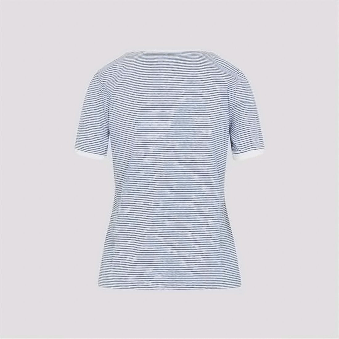 Celine Tailored Short-Sleeved Striped T-Shirt With Bold Branding