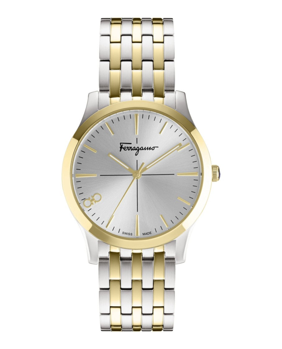 Ferragamo Slim Two-Tone Sunray Watch