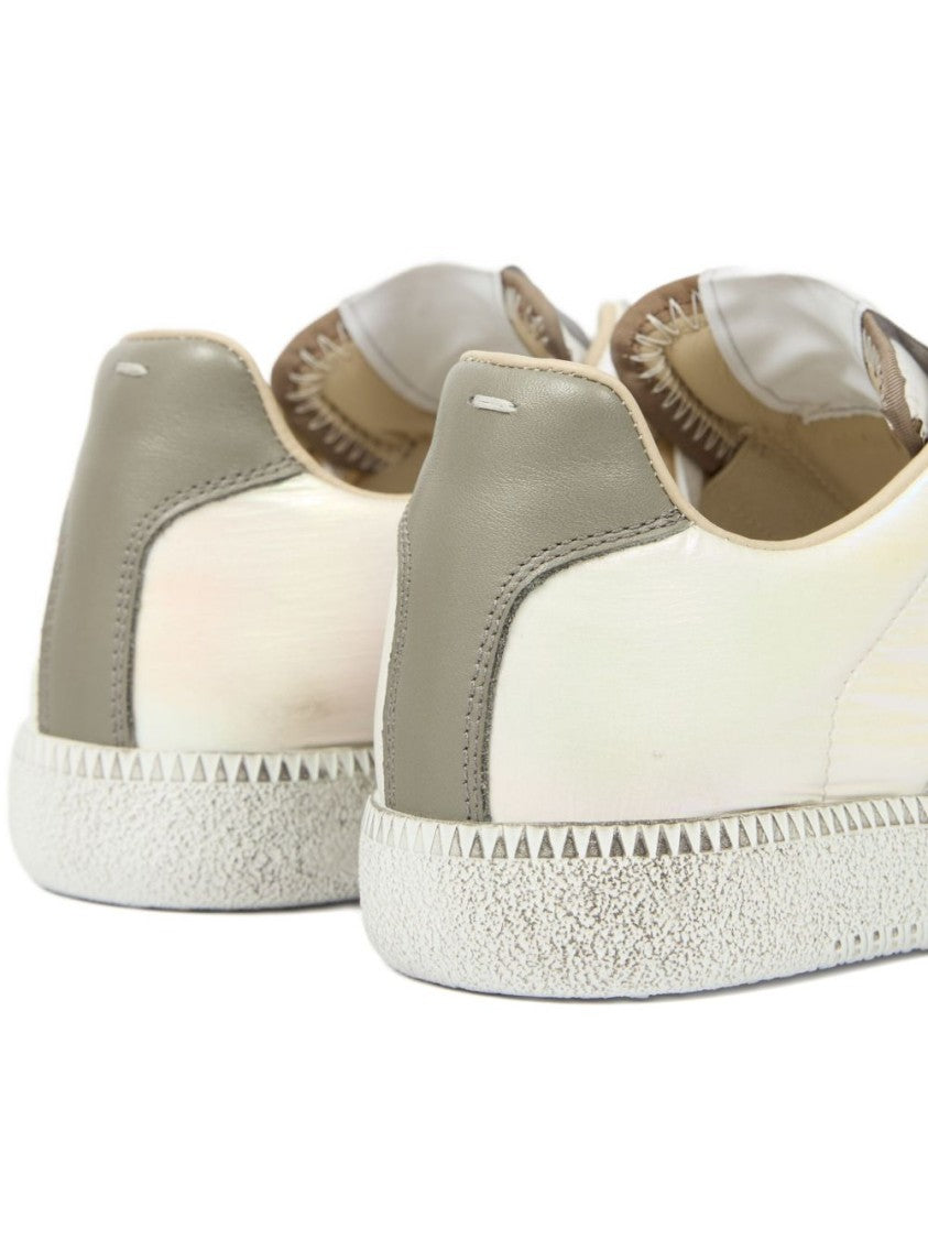 Maison Margiela Low-Profile Sneakers With Metallic Textured Panels
