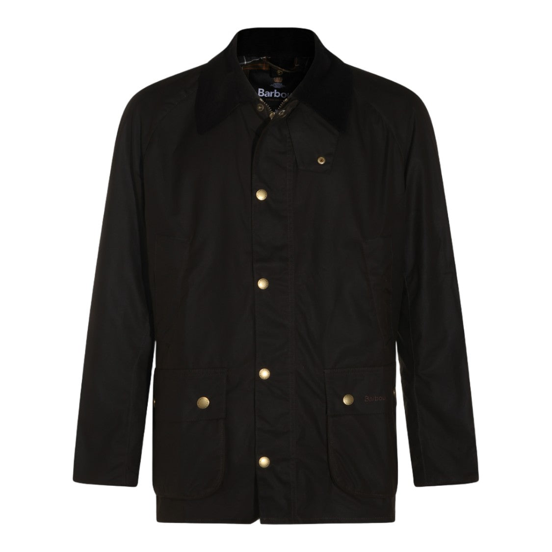 Barbour Straight Cut Jacket With Corduroy Collar