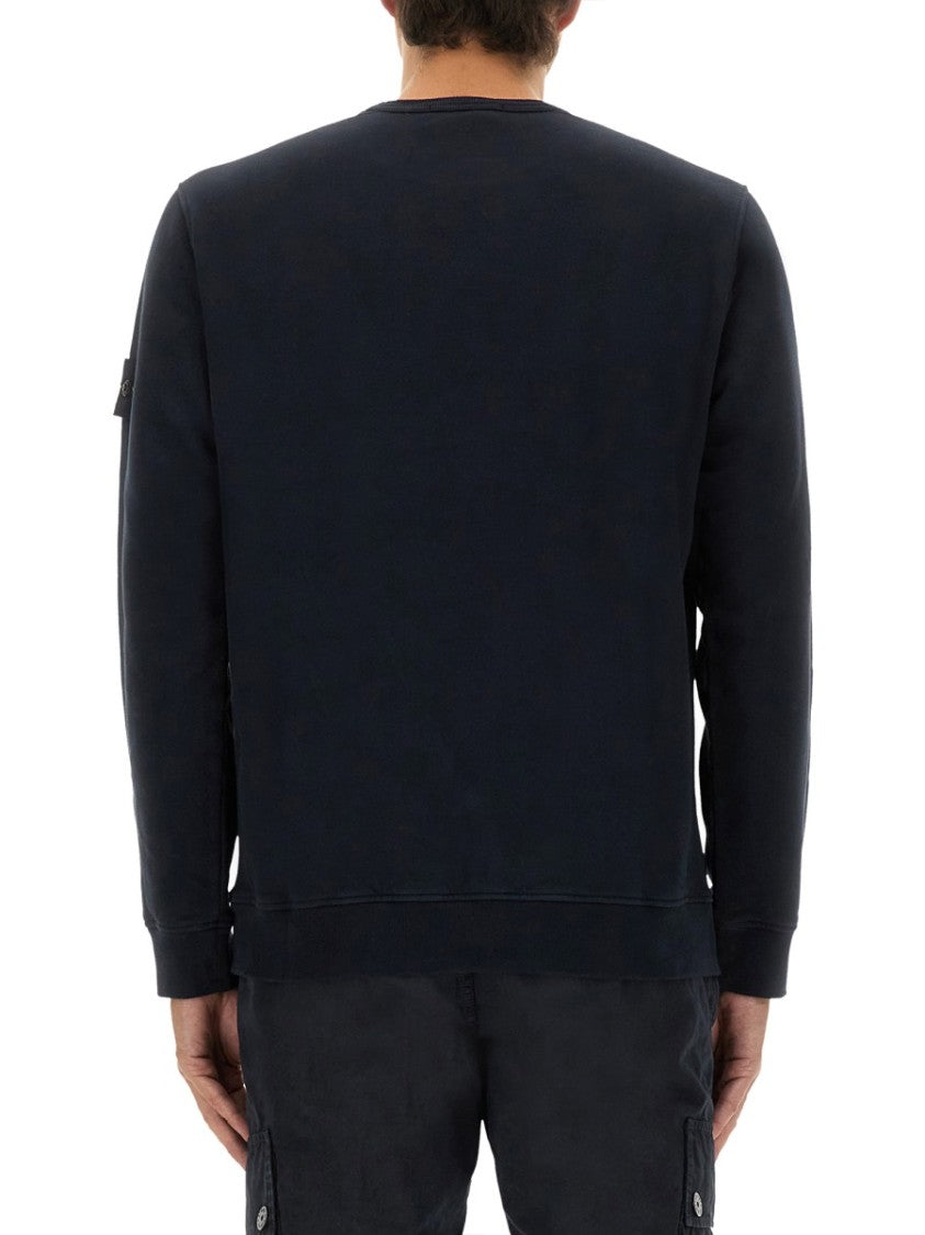 Stone Island Black Organic Cotton Sweatshirt