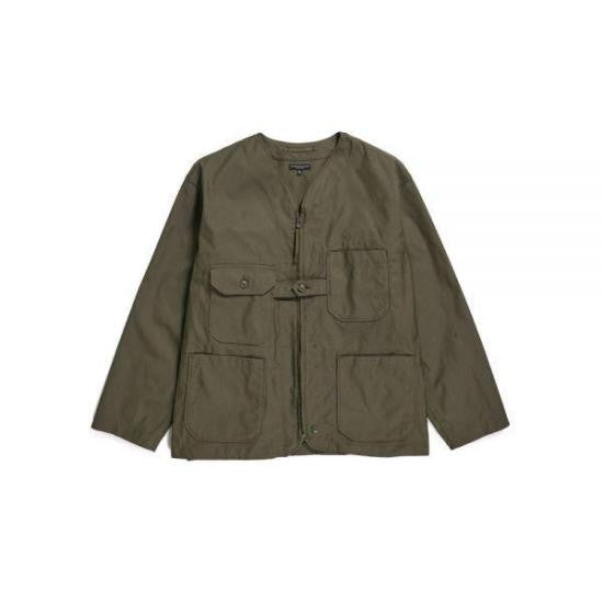 Engineered Garments Collarless Lightweight Jacket With Utility Pockets