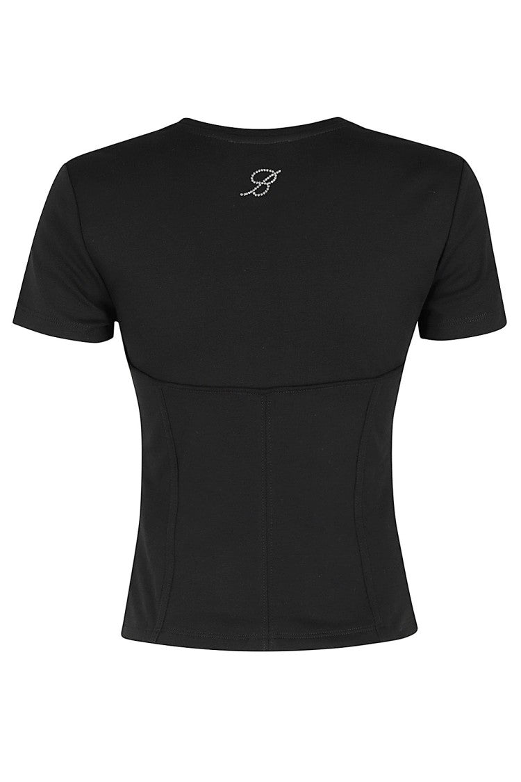 Blumarine Fitted Bustier T-Shirt With Embossed Seams