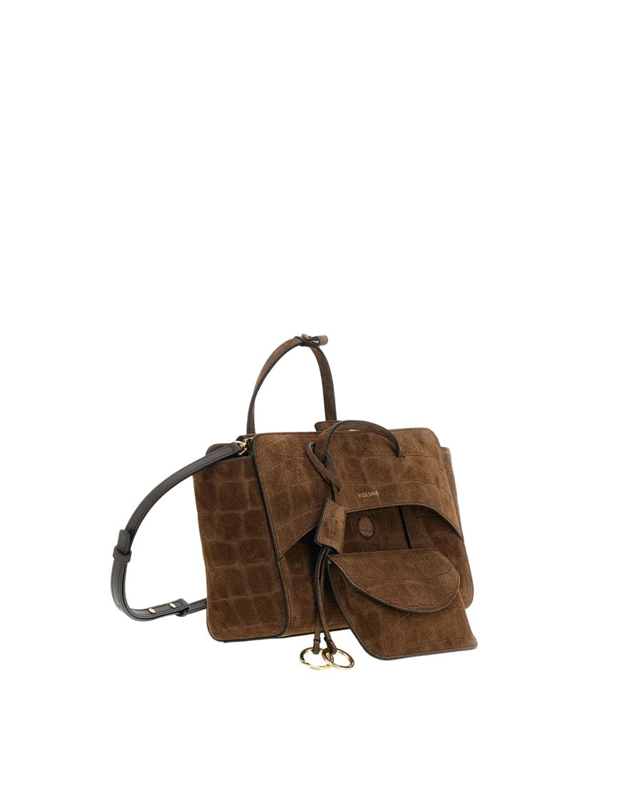 Hidesins Suede Leather Magnetic Closure Shoulder Bag