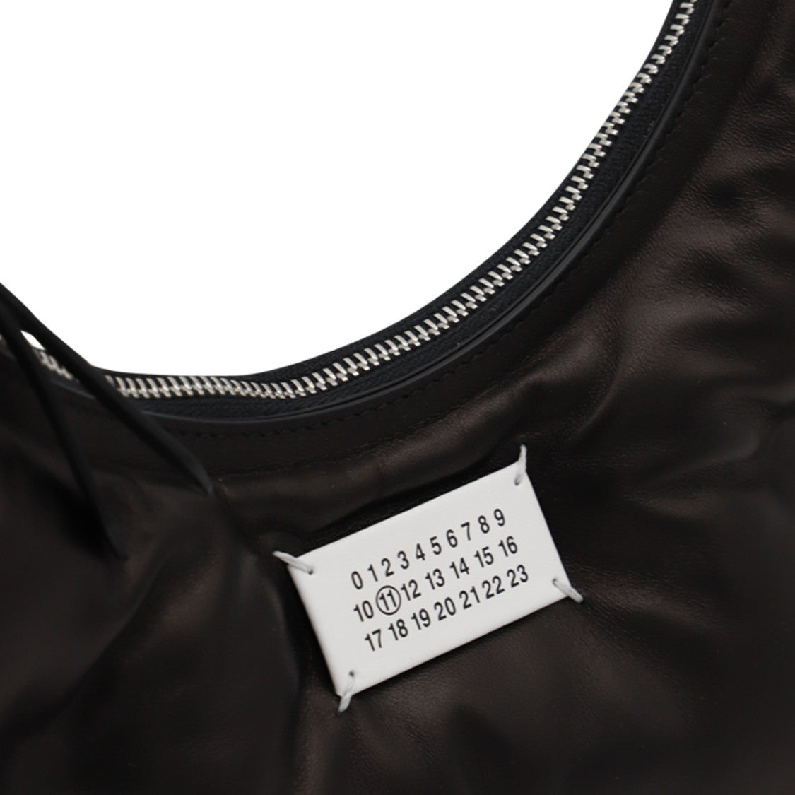 Maison Margiela Black Leather Glam Slam Hobo Bag