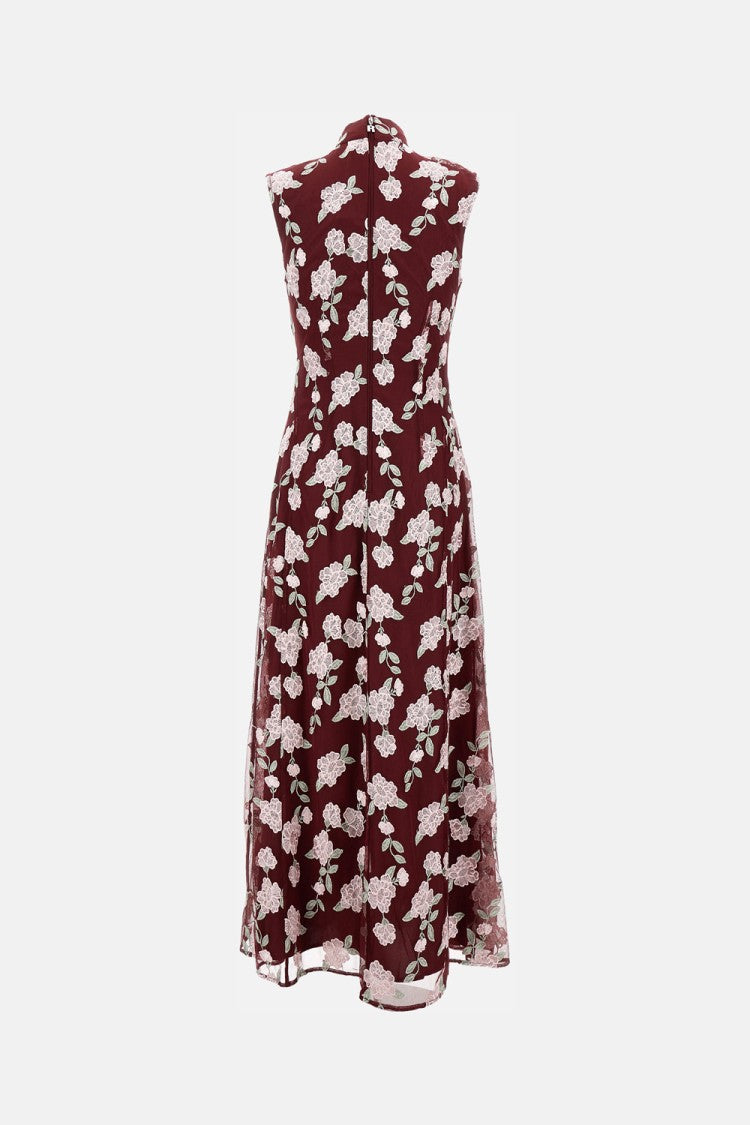 Rotate Birger Christensen High-Neck Sleeveless Maxi Dress
