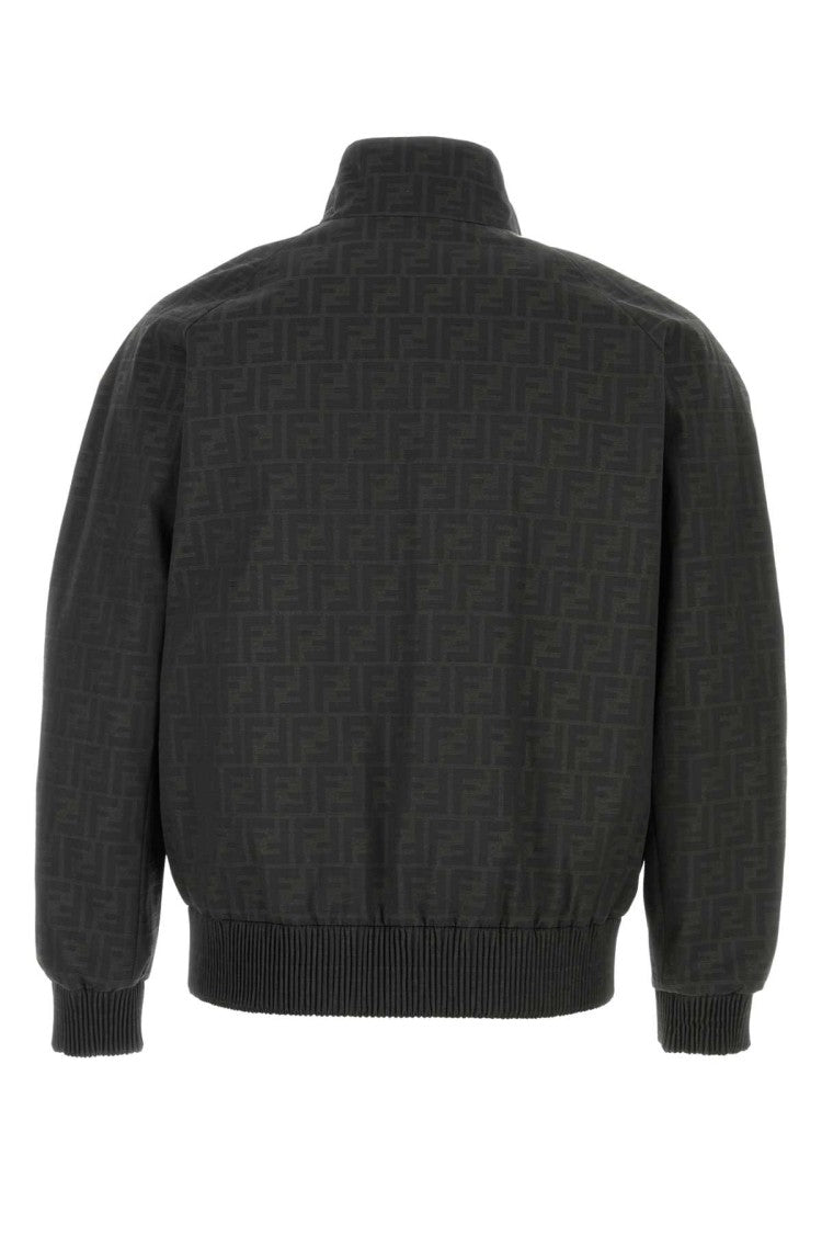 Fendi Embroidered Polyester Blend Bomber Jacket