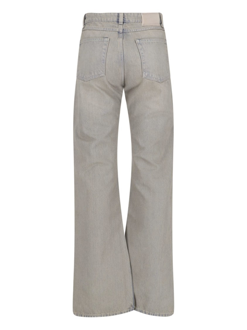 Our Legacy Grey Boot Cut Five-Pocket Jeans
