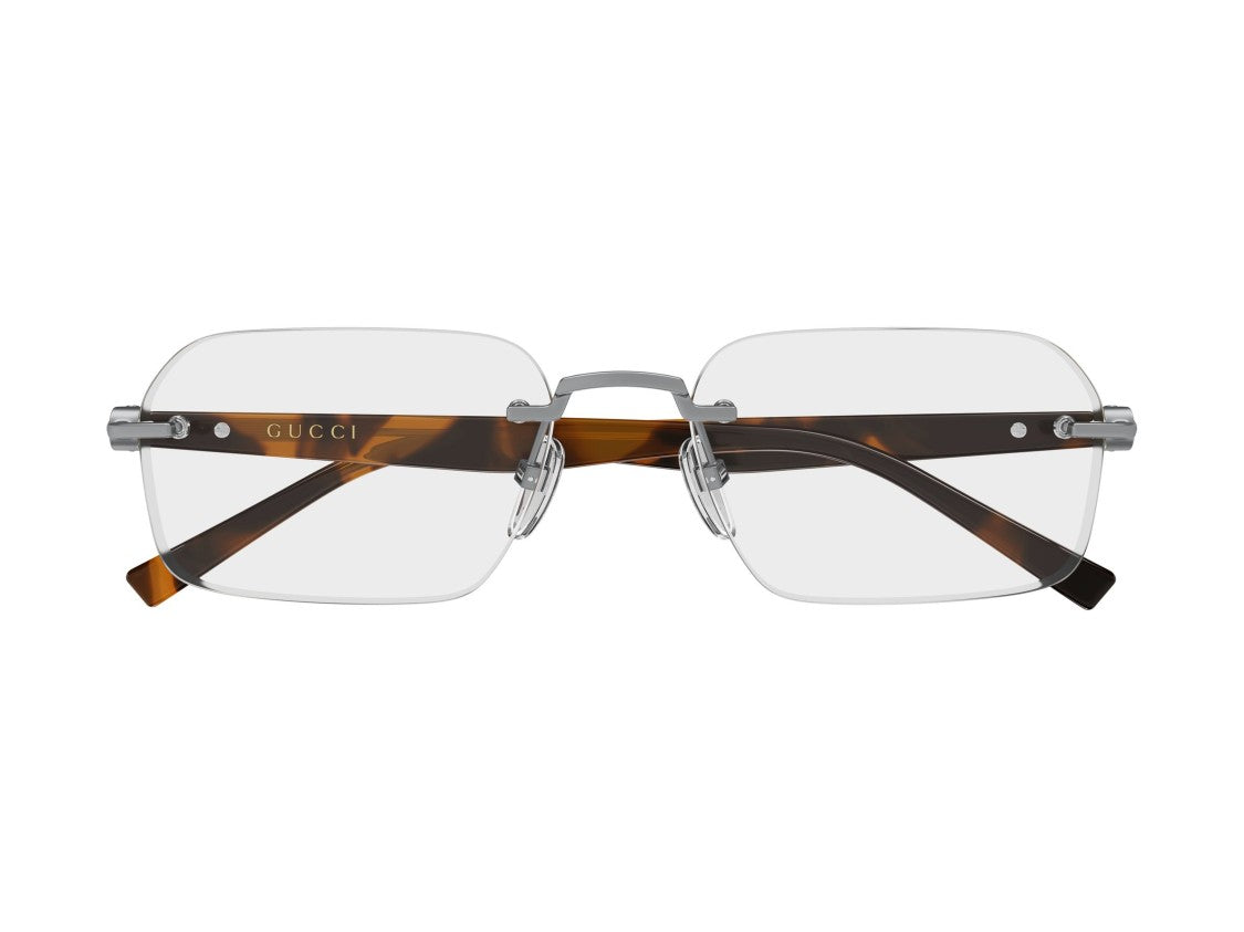 Gucci Tortoiseshell Gg2260o Rimless Rectangular Eyeglasses