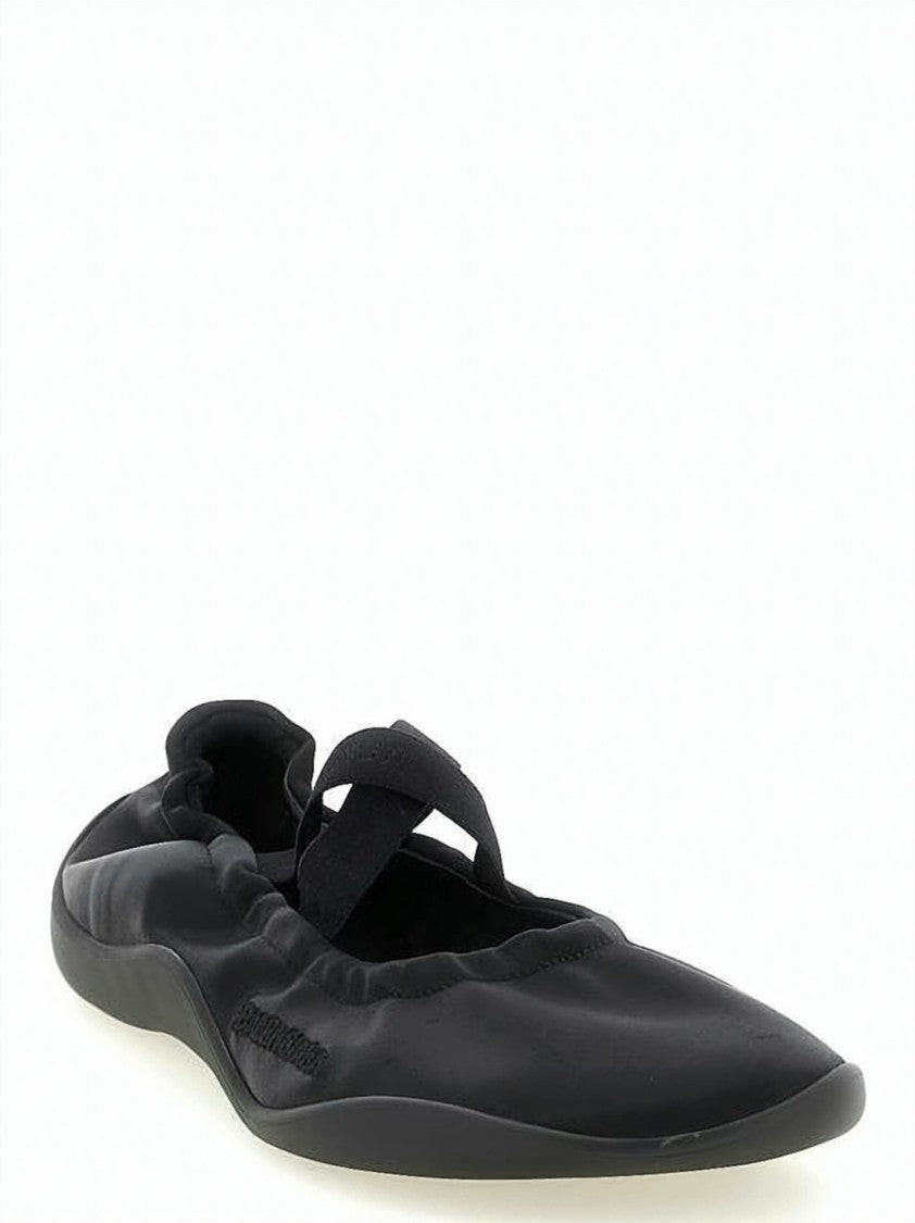 Balenciaga Minimalist Black Flat Shoes With Elasticized Back