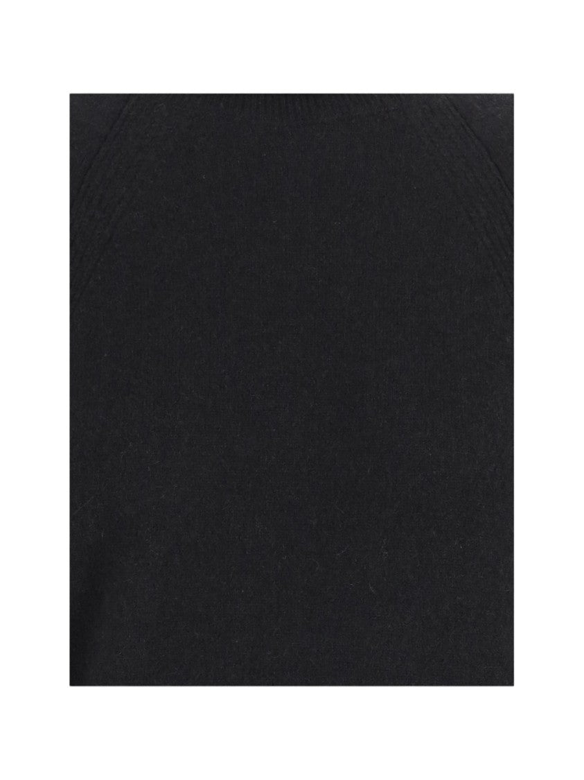 Sa Su Phi Black Ribbed Cashmere-Blend Turtleneck Sweater