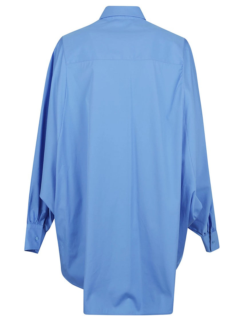 Ermanno Scervino Light Blue Oversized Cotton Shirt