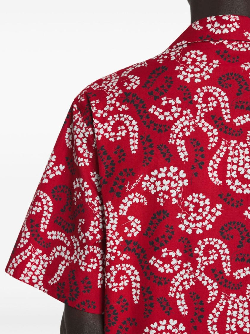 Lanvin Cuban Collar Short-Sleeved Shirt