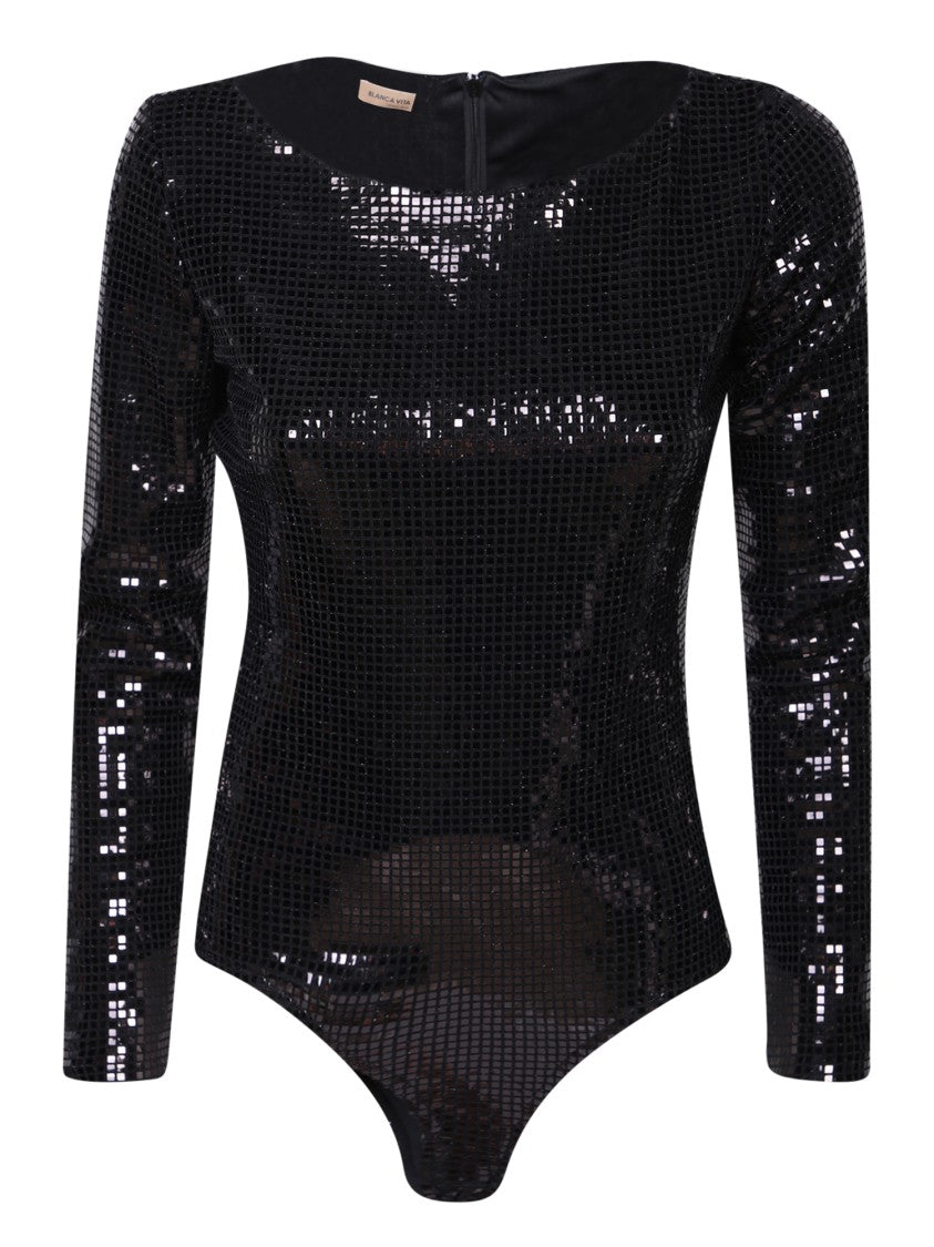 Blanca Vita Black Slim Fit Bodysuit
