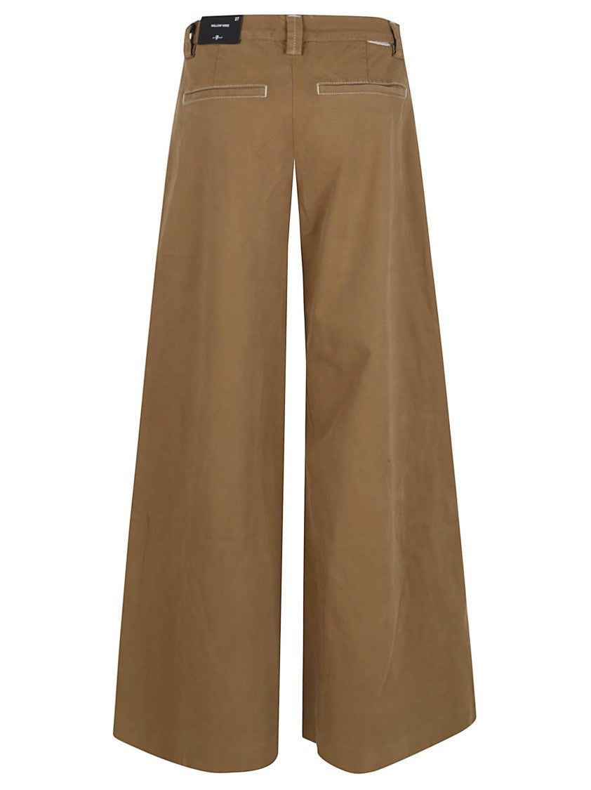 7 For All Mankind Wide-Leg Mid-Rise Jeans With Concealed Closure