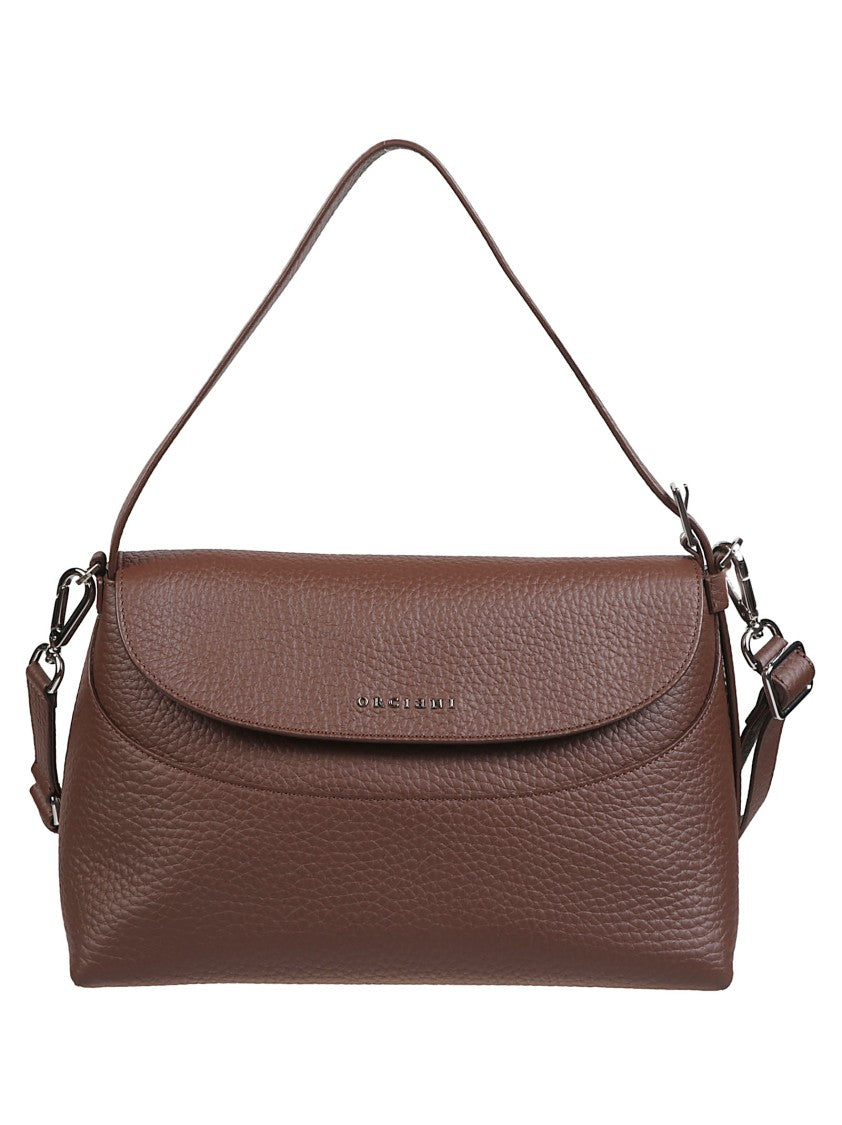 Orciani Nana Soft Pebbled Cow Leather Shoulder Bag
