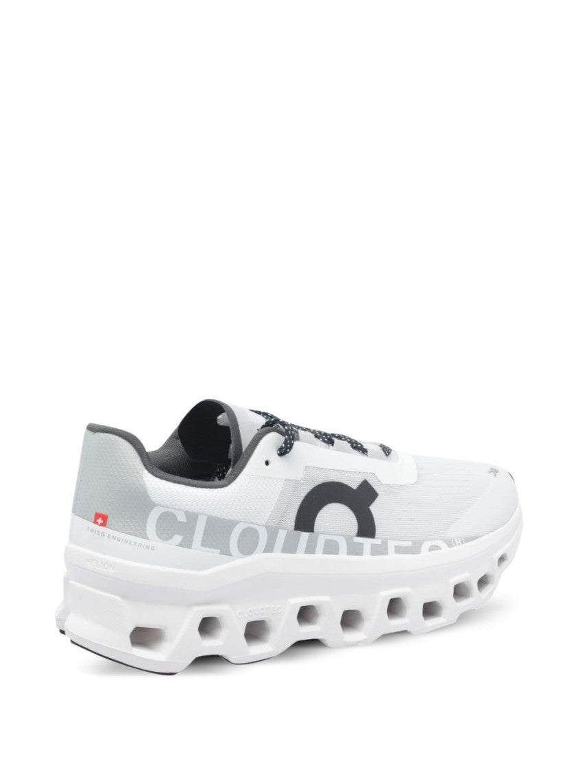 On Sporty White Sneakers With Perforated Sole