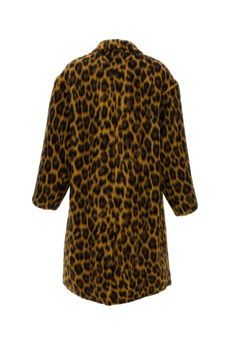 Bottega Veneta Leopard-Print Alpaca Coat