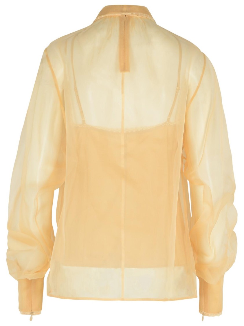 Zimmermann 'Memento' Blouse In 'Sepia' Organza