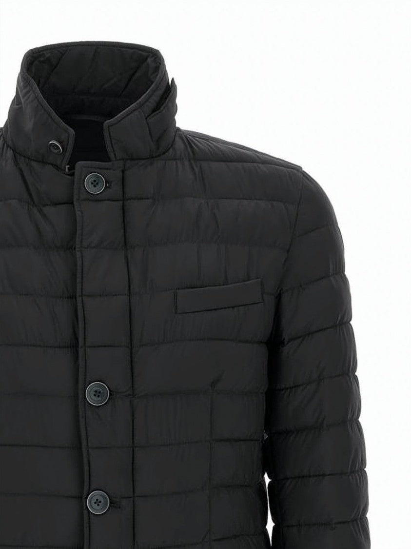 Herno Quilted Padded Jacket With Stand-Up Collar And Flap Pockets