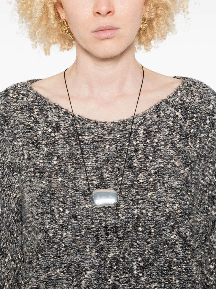 Twin-Set Textured Knit Sweater With Marled Effect