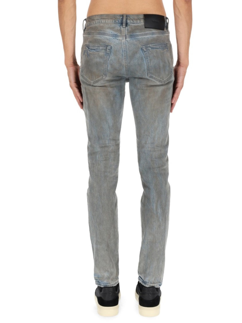 Purple Brand Slim Fit Faded Denim Jeans With Classic Five-Pocket Design