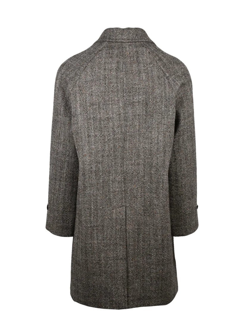 Circolo 1901 Brown-Beige Virgin Wool Coat