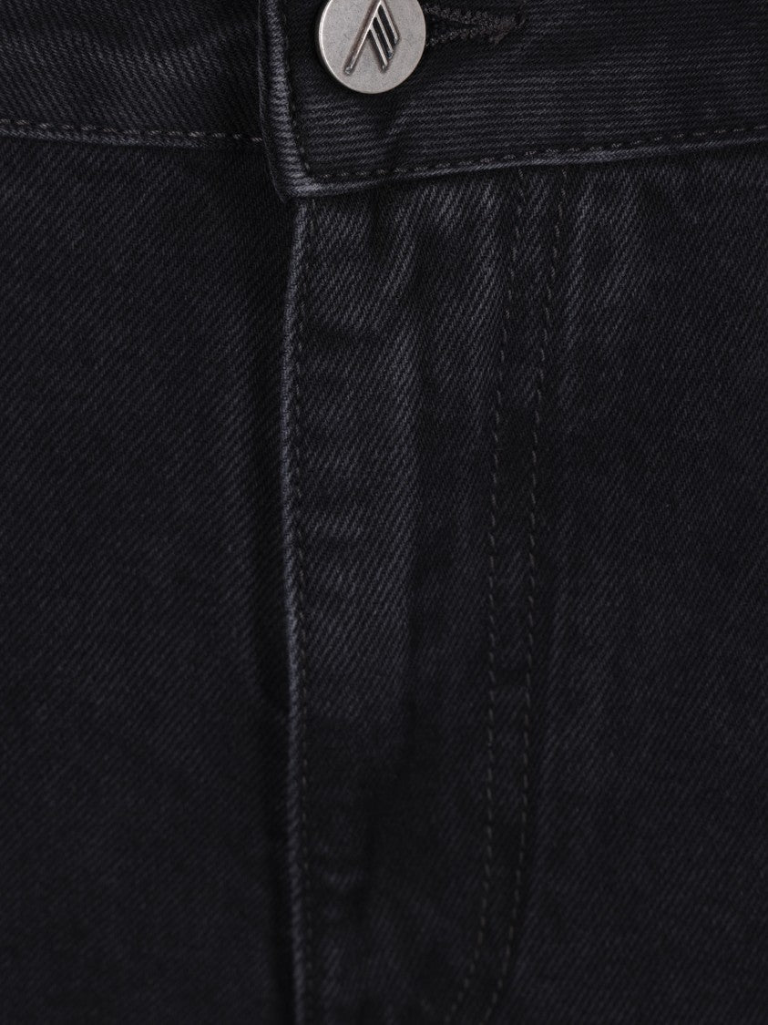 The Attico Wide-Leg Cargo Jeans With Classic Waistband And Flap Pockets
