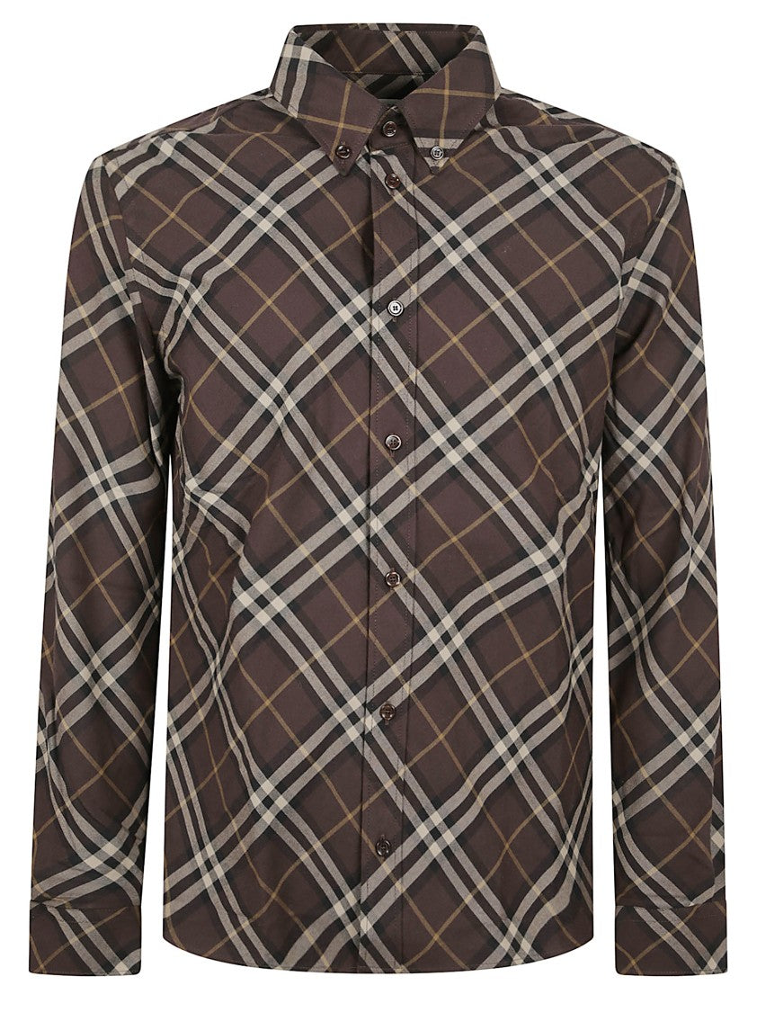 Burberry Plaid Cotton Casual Shirt