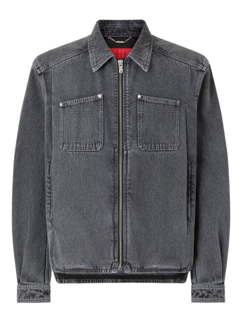 Ferrari Grey Zip Fastening Denim Jacket