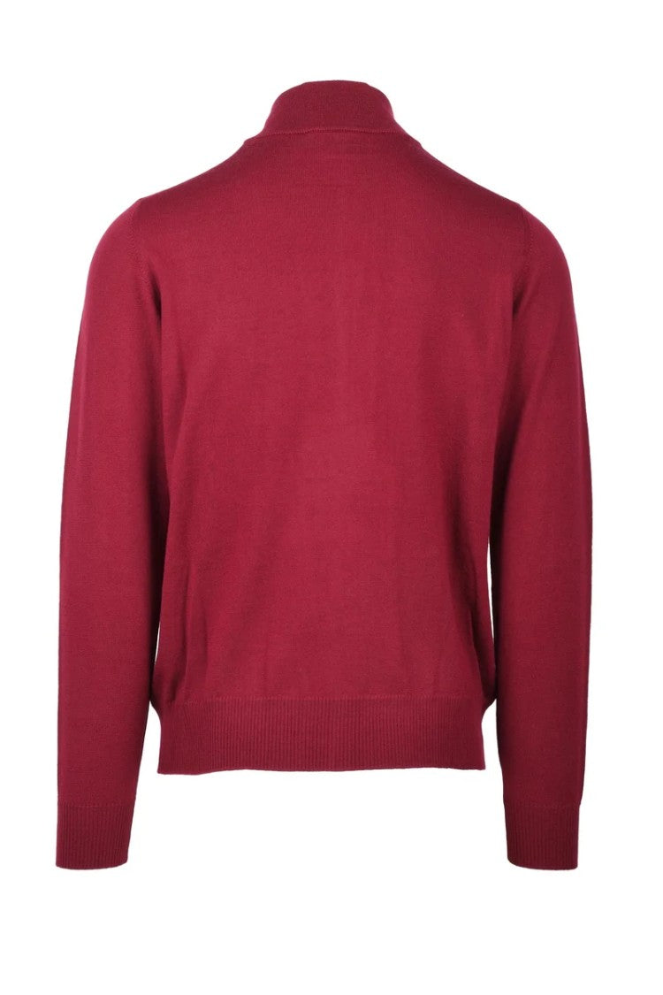 Alpha Studio Merino Wool Cardigan - Red