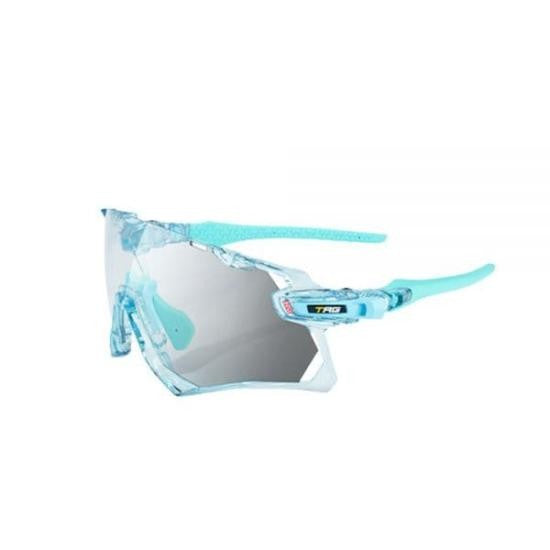 Tag Futuristic Angular Lens Sunglasses With Translucent Frame