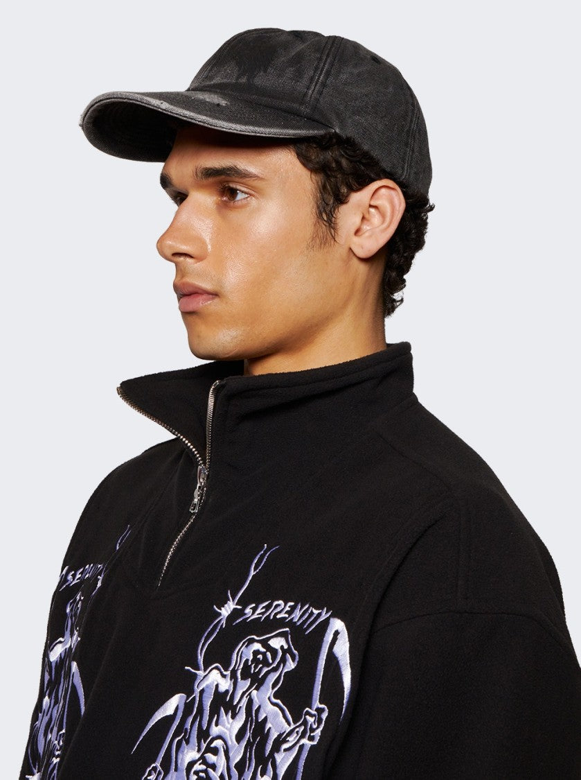 Warren Lotas Distressed Soldier Cap Black