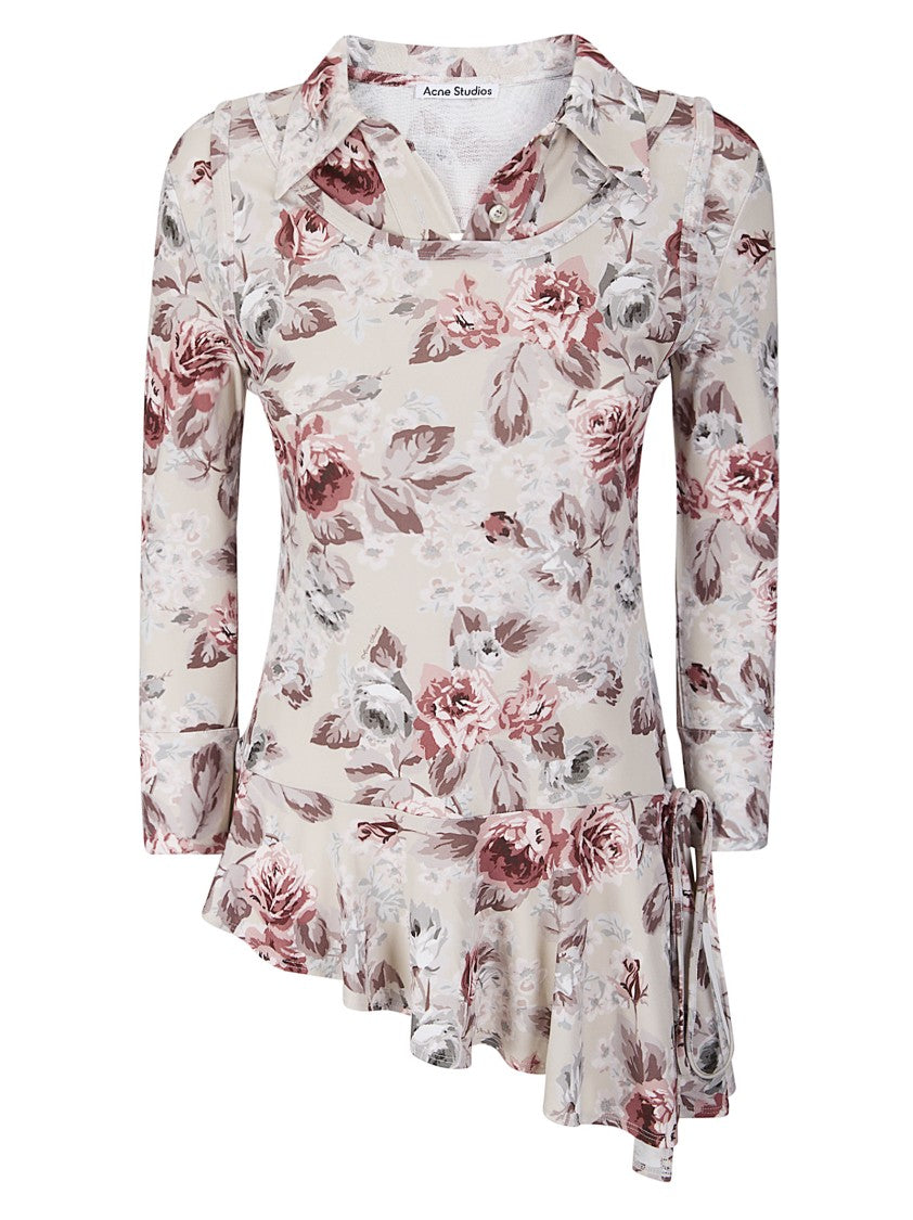 Acne Studios Flowy Viscose Blouse With Elegant Silhouette