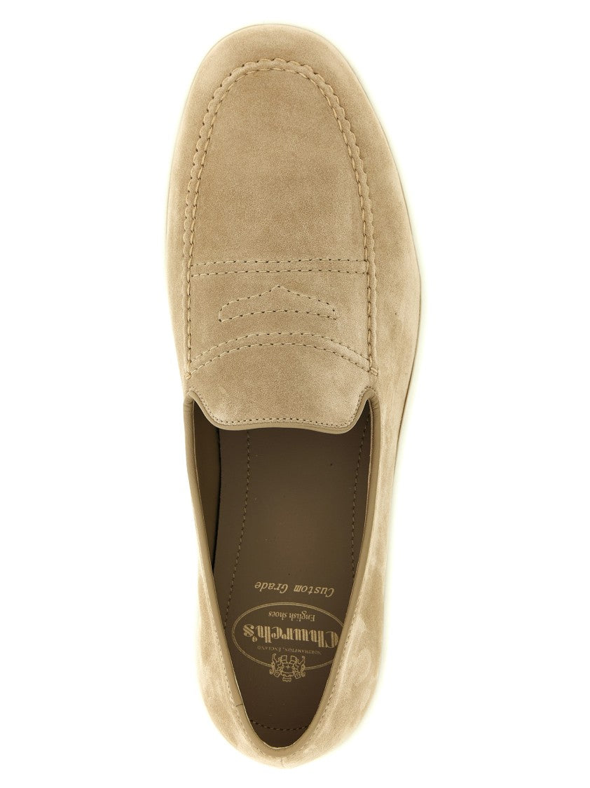 Church's Beige Suede Loafers With Rubber Sole