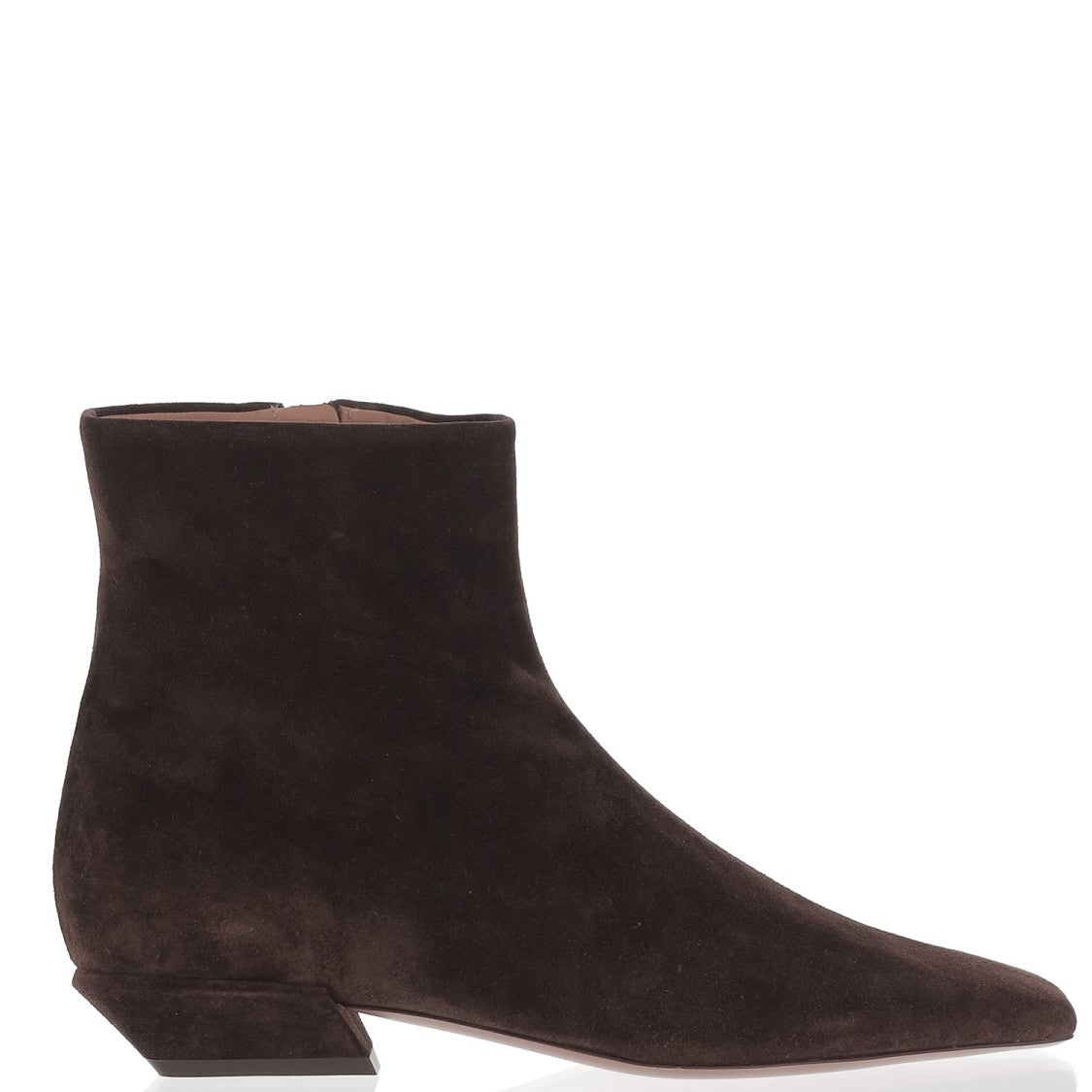 Paris Texas Dark Brown Pointed Toe Leather Boots