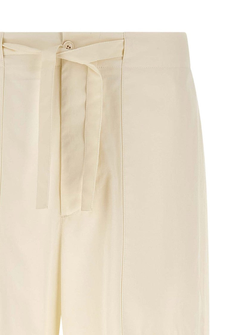 Jil Sander Cotton Poplin Cargo Pants With Wide Leg