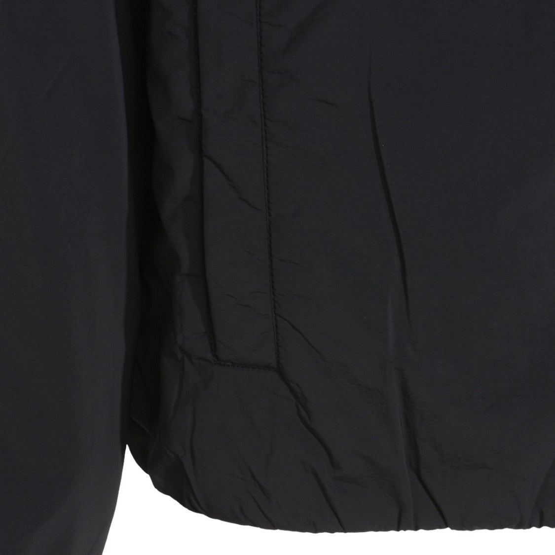 K-Way Black Casual Jacket With High Collar