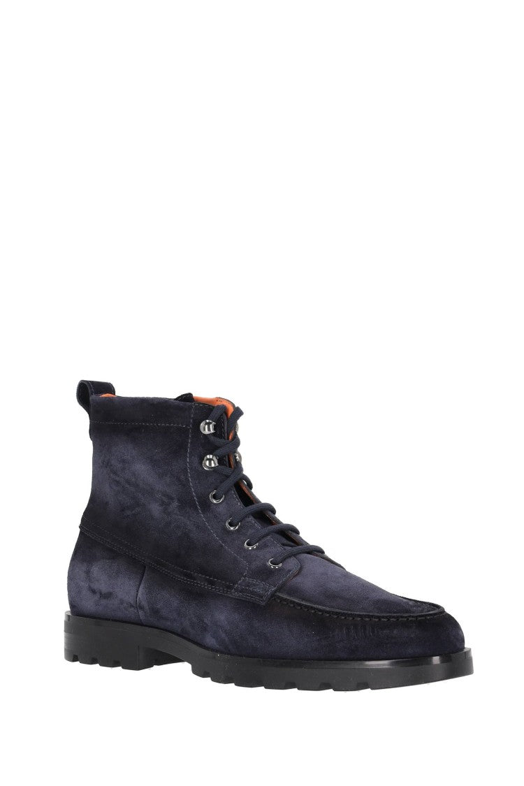 Santoni Anti-Slip Sole Suede Ankle Boots
