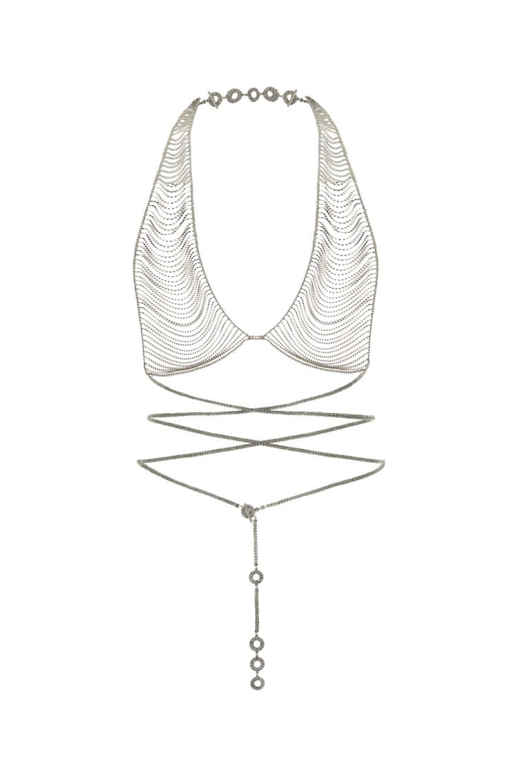 Benedetta Bruzziches Intricate Silver Mesh Chain Necklace