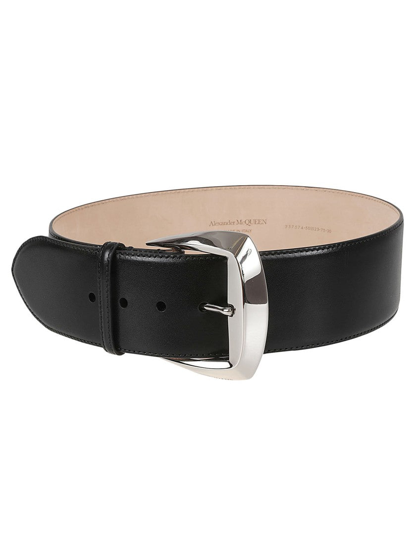 Alexander Mcqueen Wide Calf Leather Belt
