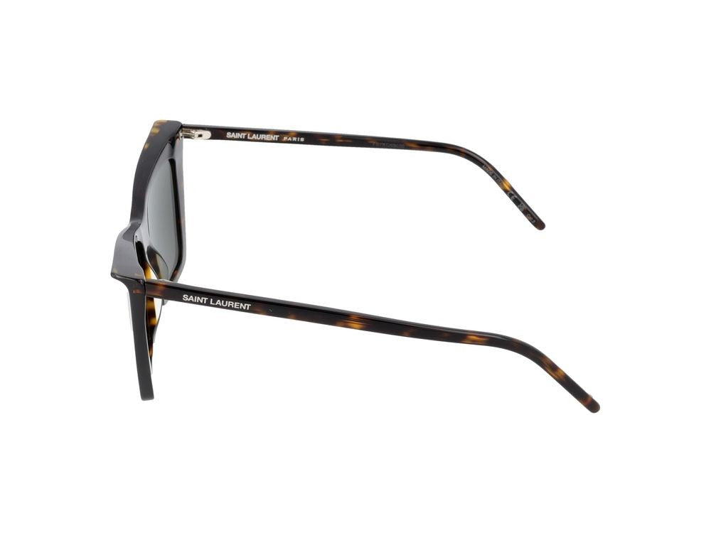 Saint Laurent Havana Oversized Square Acetate Sunglasses