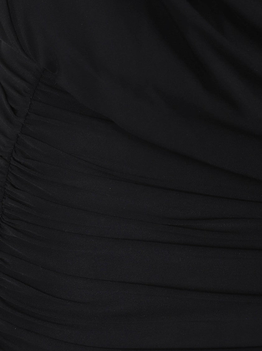 Amazuin Candice Deep Black Mini Dress
