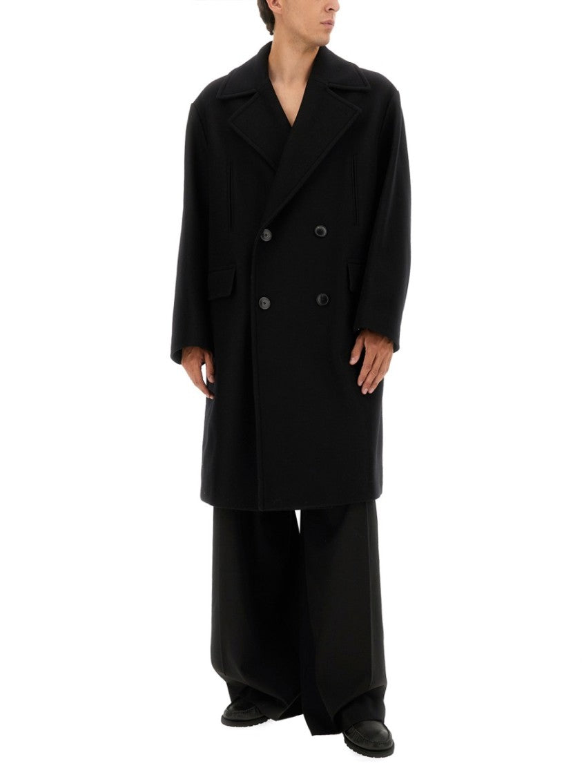 Dries Van Noten Racos Double-Breasted Structured Wool-Blend Coat