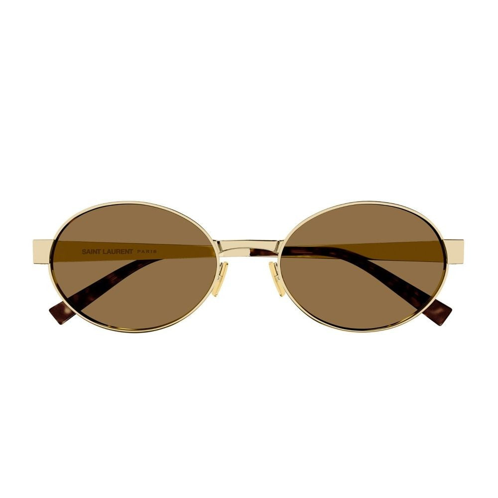 Saint Laurent Sl 692 Linea Sl Logo Oval Gold Metal Sunglasses