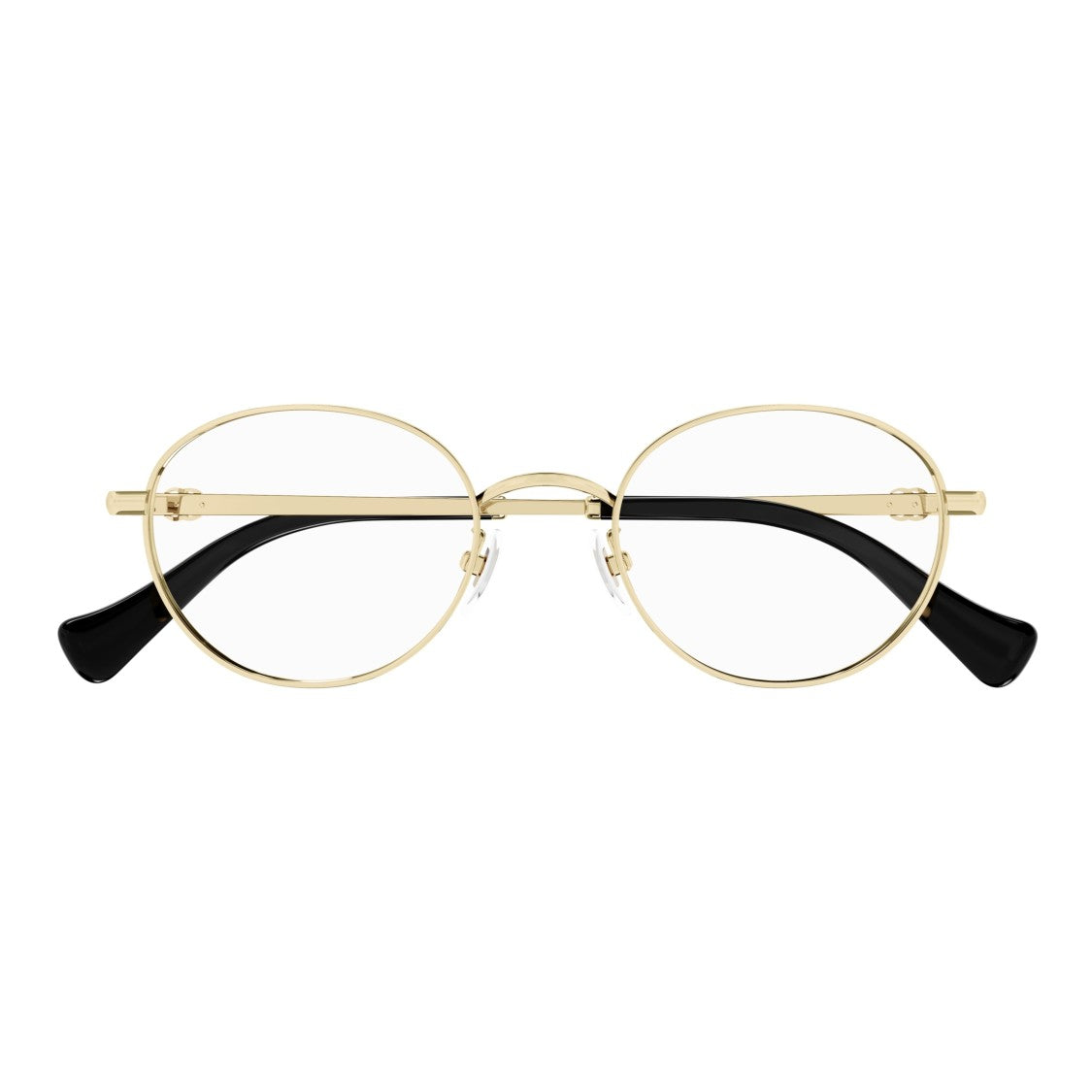 Gucci Gg1608ok Round Gold-Toned Metal Eyeglasses