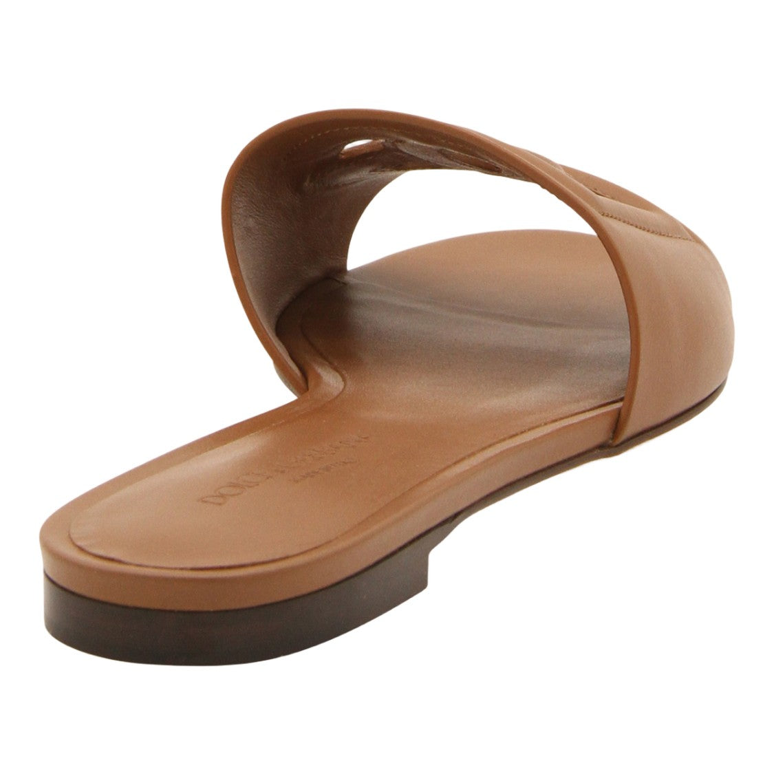 Dolce & Gabbana Tan Brown Leather Flats