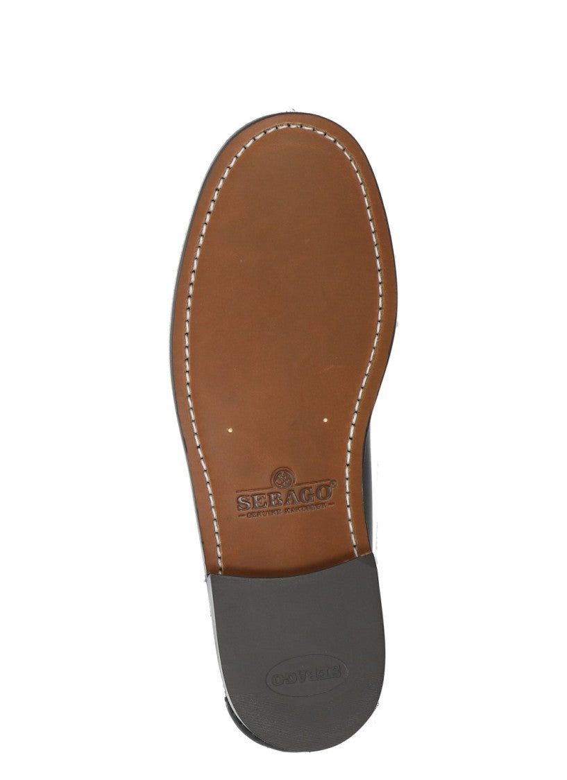 Sebago Black Patent Leather Buckled Loafers