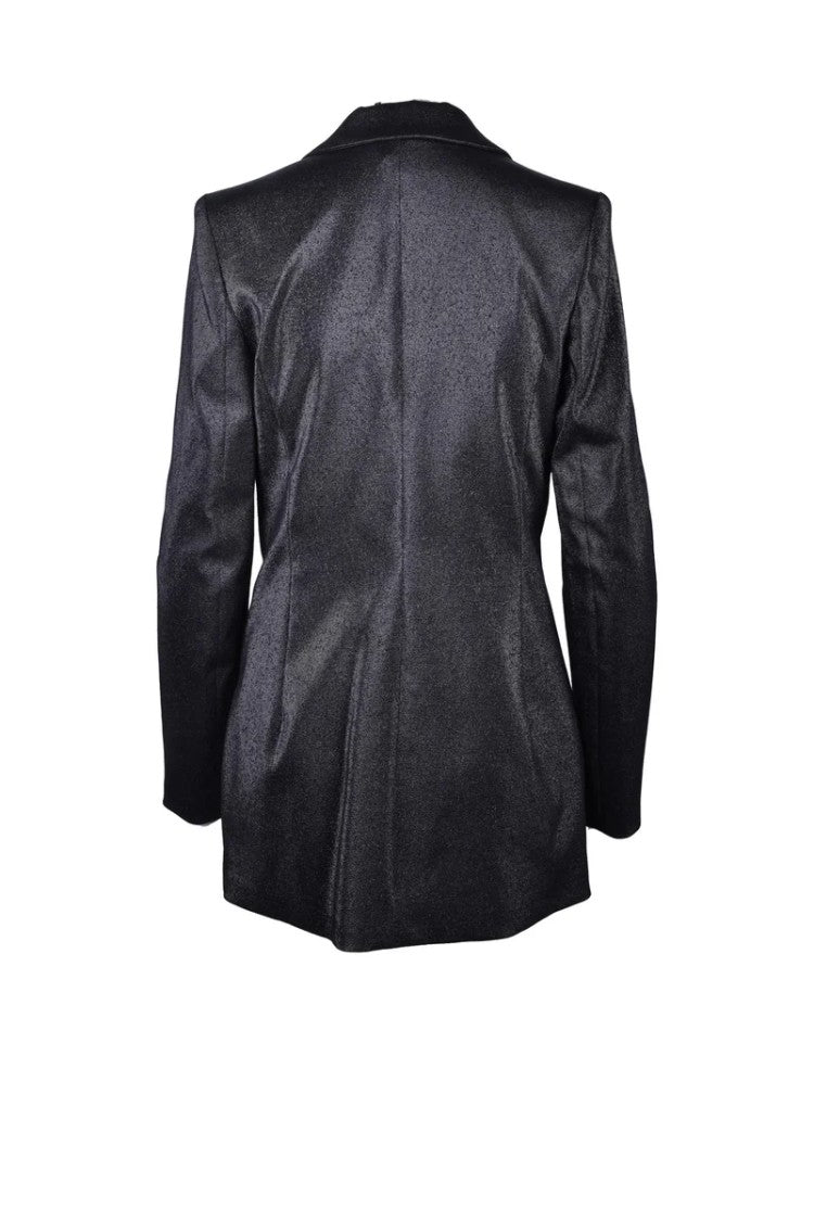 Chiara Ferragni Black Stretch Blazer Jacket